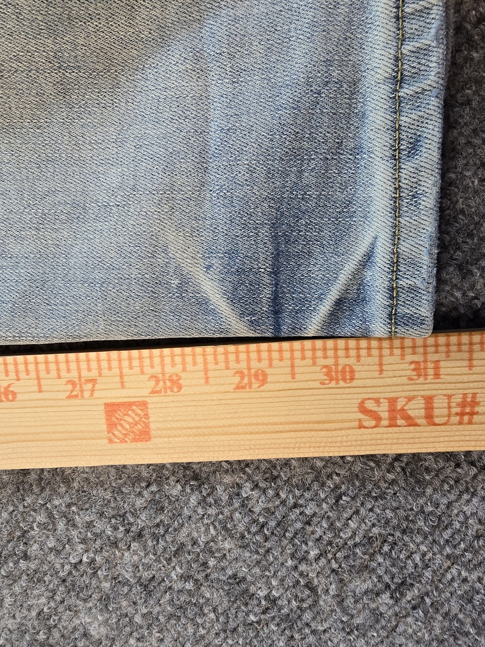 American Eagle Straight Jeans Mens 34 Light Wash Denim Casual Pants - Picture 5 of 7